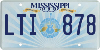 MS license plate LTI878