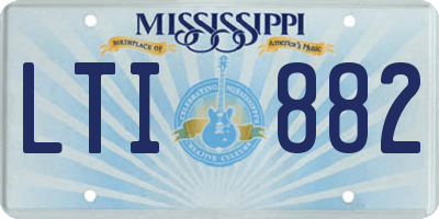 MS license plate LTI882