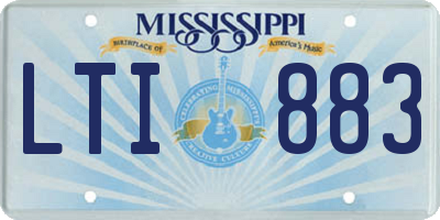 MS license plate LTI883