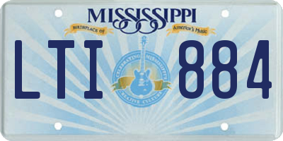 MS license plate LTI884
