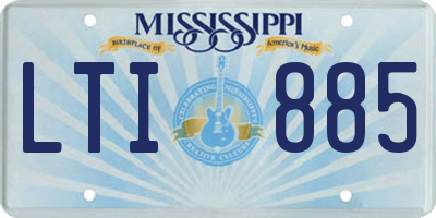 MS license plate LTI885