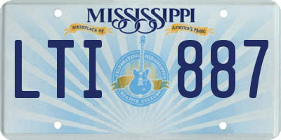 MS license plate LTI887