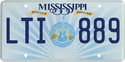 MS license plate LTI889