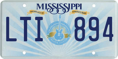 MS license plate LTI894