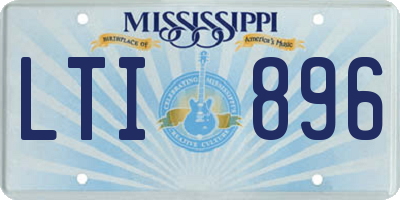 MS license plate LTI896