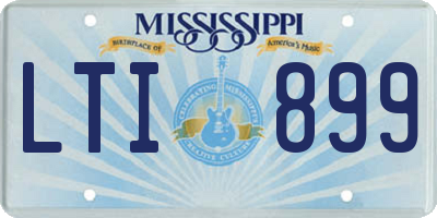 MS license plate LTI899