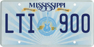 MS license plate LTI900