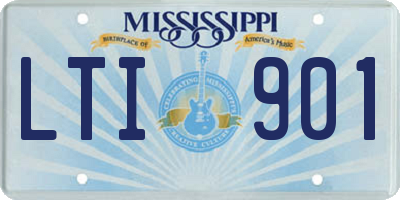 MS license plate LTI901