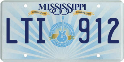 MS license plate LTI912