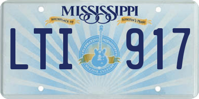 MS license plate LTI917