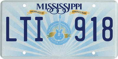 MS license plate LTI918