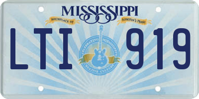 MS license plate LTI919