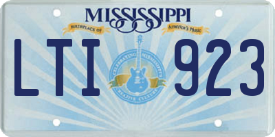 MS license plate LTI923