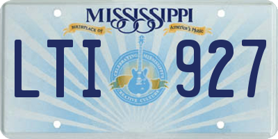 MS license plate LTI927
