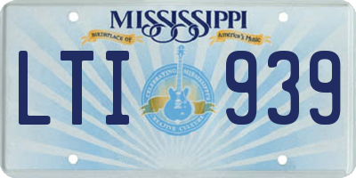 MS license plate LTI939