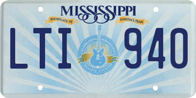 MS license plate LTI940