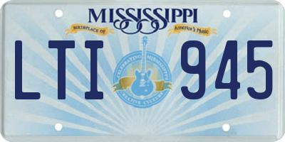 MS license plate LTI945