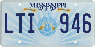 MS license plate LTI946