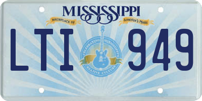 MS license plate LTI949