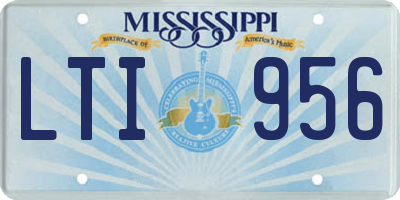 MS license plate LTI956