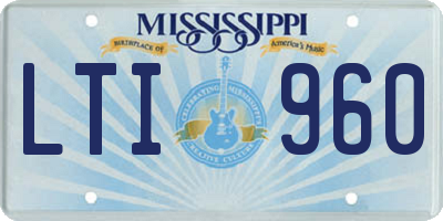 MS license plate LTI960