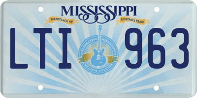MS license plate LTI963
