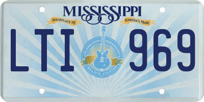 MS license plate LTI969