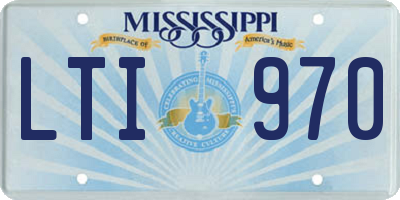 MS license plate LTI970