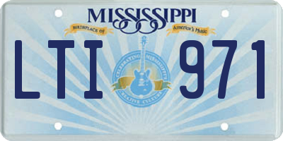 MS license plate LTI971