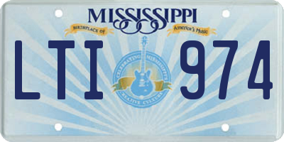 MS license plate LTI974
