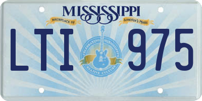 MS license plate LTI975