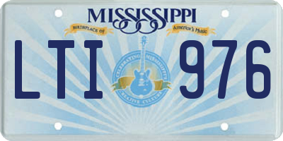 MS license plate LTI976
