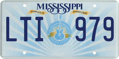 MS license plate LTI979