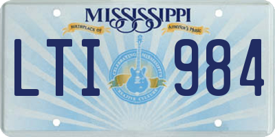MS license plate LTI984