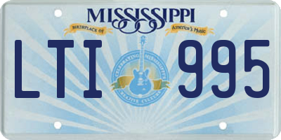 MS license plate LTI995