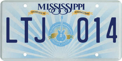 MS license plate LTJ014