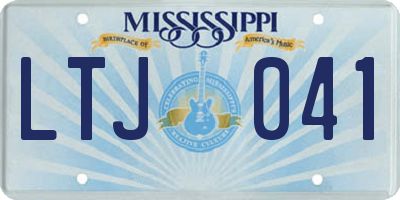 MS license plate LTJ041