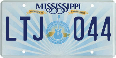 MS license plate LTJ044