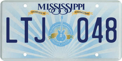 MS license plate LTJ048