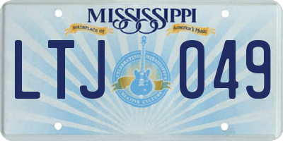 MS license plate LTJ049