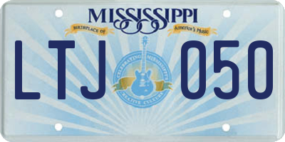 MS license plate LTJ050