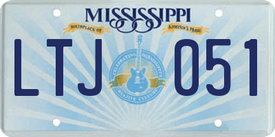 MS license plate LTJ051