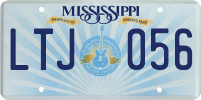 MS license plate LTJ056