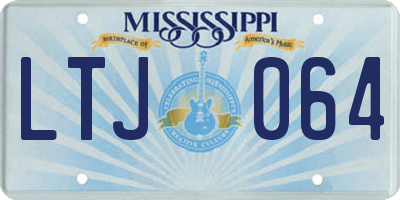 MS license plate LTJ064