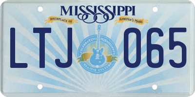 MS license plate LTJ065