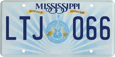 MS license plate LTJ066