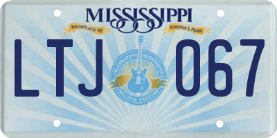 MS license plate LTJ067
