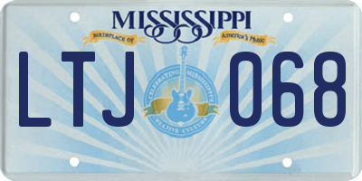MS license plate LTJ068