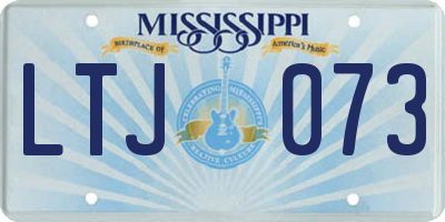 MS license plate LTJ073