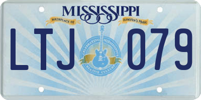 MS license plate LTJ079